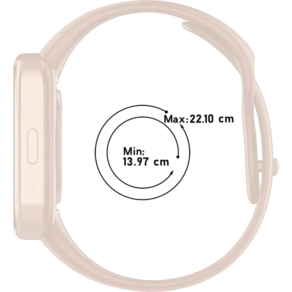 Pasek Bizon Strap Watch Dots do Xiaomi Redmi Watch 3 Active jasnoróżowy