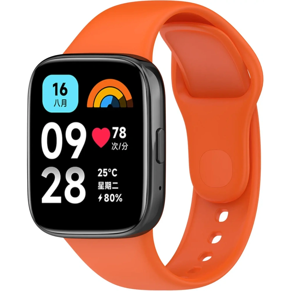 Pasek Bizon Strap Watch Dots do Xiaomi Redmi Watch 3 Active pomarańczowy