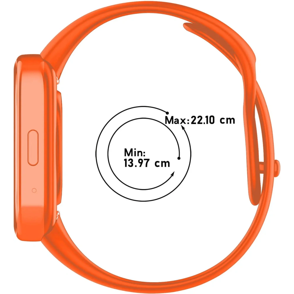 Pasek Bizon Strap Watch Dots do Xiaomi Redmi Watch 3 Active pomarańczowy