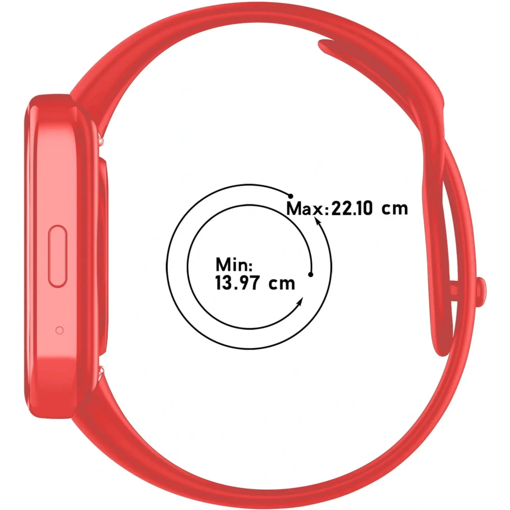 Pasek Bizon Strap Watch Dots do Xiaomi Redmi Watch 3 Active czerwony