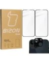BIZON Edge 2x sticlă pentru ecran + sticlă pentru cameră Apple iPhone 15
