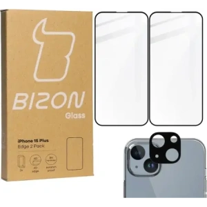 Kup BIZON Edge 2x képernyő üveg + kamera üveg Apple iPhone 15 Plus - BIZ3195 - {ean13} - Sklep Home Screen