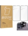 BIZON Edge 2x Bildschirmglas + Kameraglas Apple iPhone 15 Pro Max