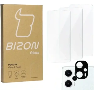 Kup 3x Szkło na ekran + szkło na aparat BIZON Clear do Xiaomi Poco F5 - BIZ3198 - {ean13} - Sklep Home Screen