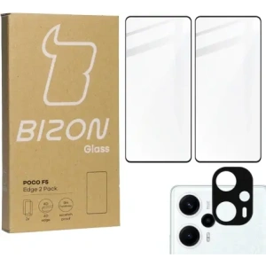 Kup 2x Szkło na ekran + szkło na aparat BIZON Edge Pack do Xiaomi Poco F5 - BIZ3199 - {ean13} - Sklep Home Screen
