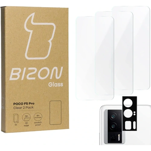 Kup BIZON Clear 3x képernyő üveg + kamera üveg Xiaomi Poco F5 Pro - BIZ3200 - {ean13} - Sklep Home Screen