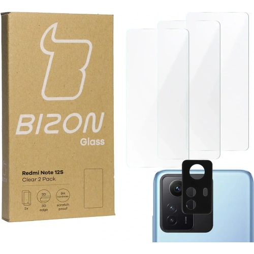 Buy BIZON Clear 3x screen glass + camera glass Redmi Note 12S - BIZ3202 - {ean13} - Home Screen Store Europe