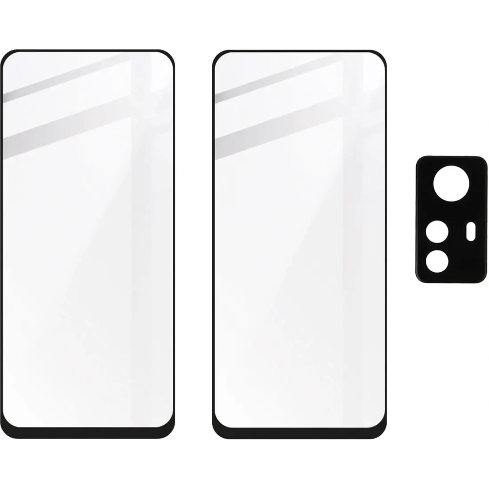 2x Szkło na ekran + szkło na aparat BIZON Edge do Redmi Note 12S