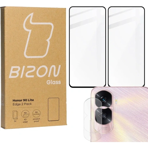 Kup BIZON Edge 2x sticlă pentru ecran + sticlă pentru cameră Honor 90 Lite - BIZ3208 - {ean13} - Sklep Home Screen
