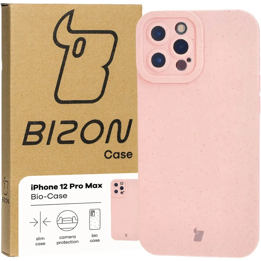 Ekologiczne etui Bizon Bio-Case do Apple iPhone 12 Pro Max różowe