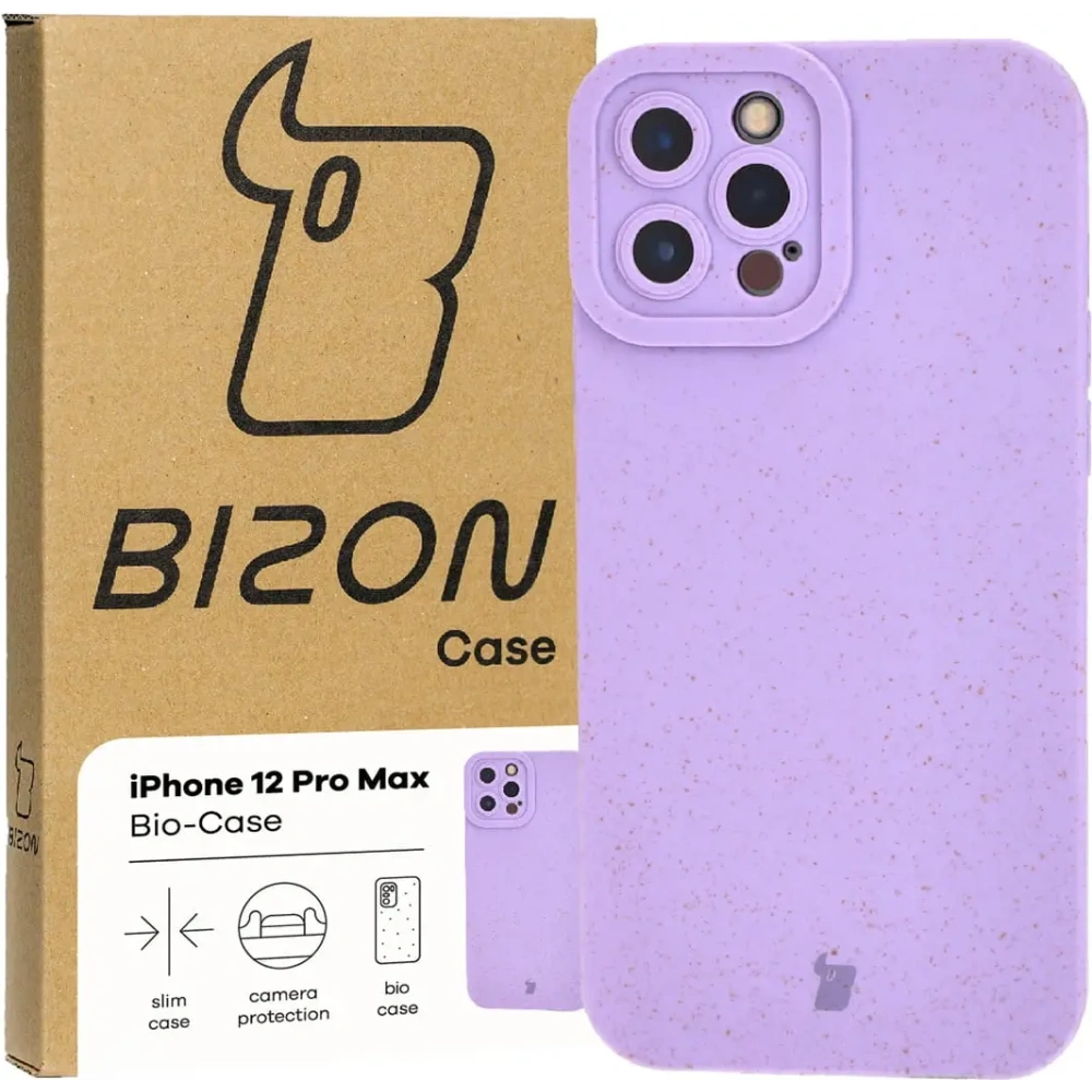 Ekologiczne etui Bizon Bio-Case do Apple iPhone 12 Pro Max fioletowe