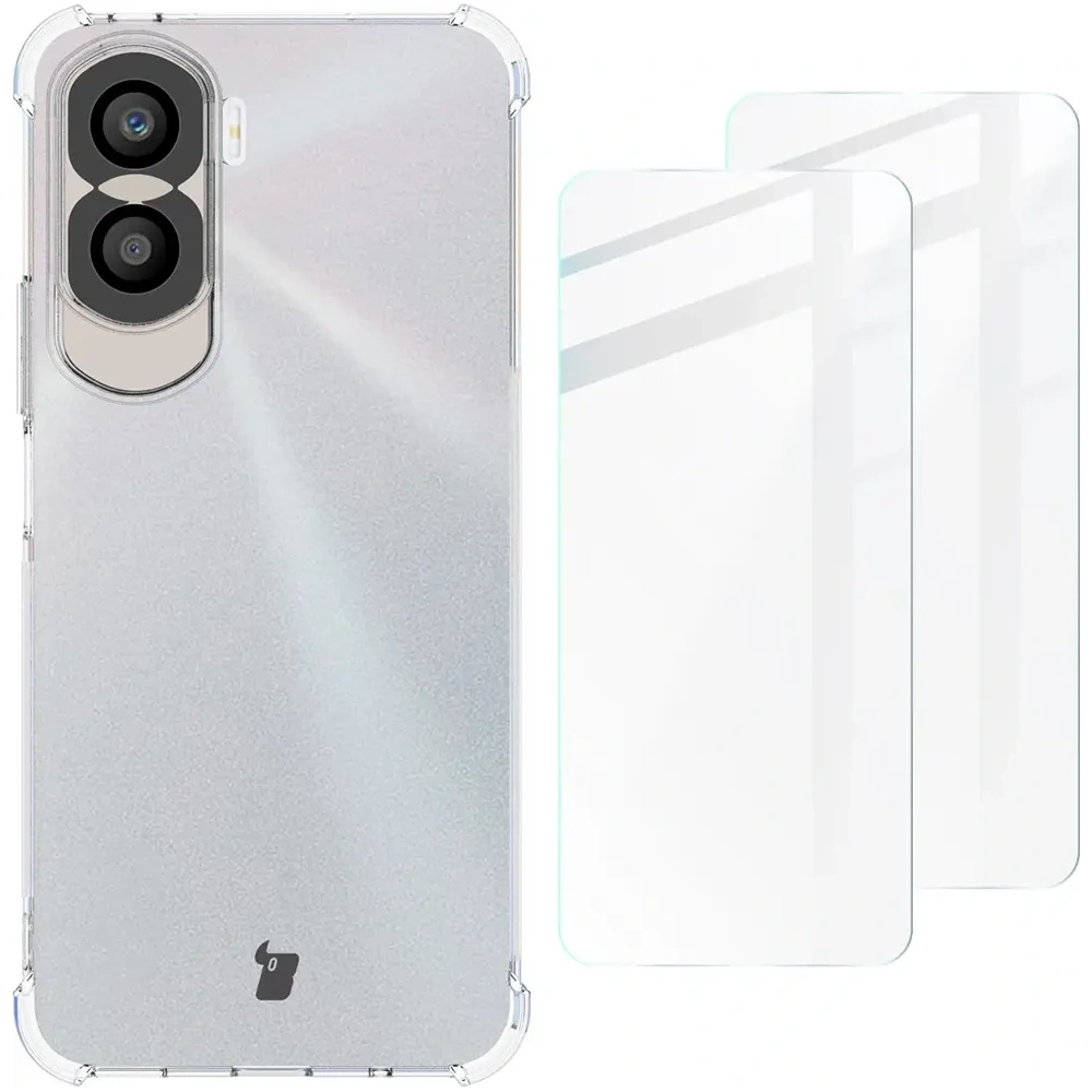 Etui Bizon Case Clear Pack do Honor 90 Lite przezroczyste
