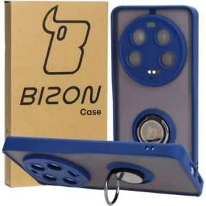 Kup Etui z uchwytem na palec Bizon Case Hybrid Ring do Xiaomi 13 Ultra przydymione z granatową ramką - BIZ3220 - {ean13} - Sklep Home Screen