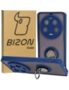 Etui z uchwytem na palec Bizon Case Hybrid Ring do Xiaomi 13 Ultra przydymione z granatową ramką