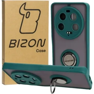 Kup Etui z uchwytem na palec Bizon Case Hybrid Ring do Xiaomi 13 Ultra przydymione z ciemnozieloną ramką - BIZ3221 - {ean13} - Sklep Home Screen