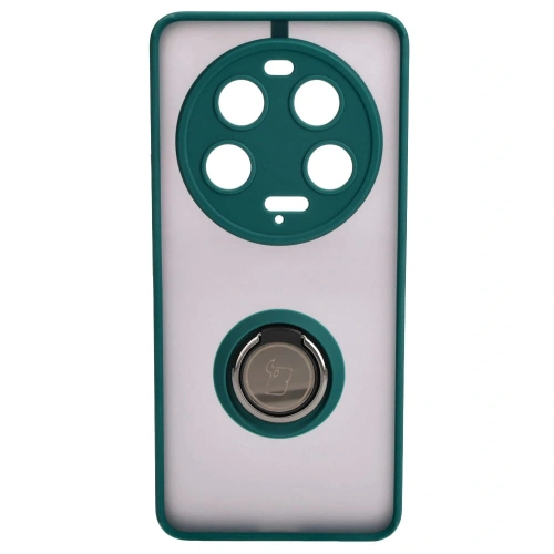 Kup Etui z uchwytem na palec Bizon Case Hybrid Ring do Xiaomi 13 Ultra przydymione z ciemnozieloną ramką - BIZ3221 - {ean13} - Sklep Home Screen