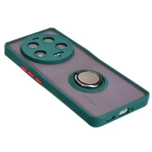 Kup Etui z uchwytem na palec Bizon Case Hybrid Ring do Xiaomi 13 Ultra przydymione z ciemnozieloną ramką - BIZ3221 - {ean13} - Sklep Home Screen