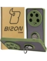 Bizon Case Hybrid Ring Xiaomi 13 Ultra fumuriu cu un cadru verde