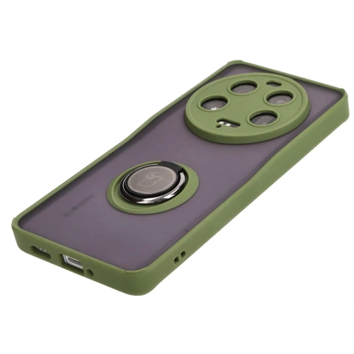 Buy Bizon Case Hybrid Ring Xiaomi 13 Ultra smoky with a green frame - BIZ3222 - {ean13} - Home Screen Store Europe