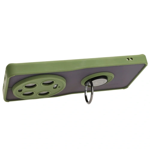 Kup Etui z uchwytem na palec Bizon Case Hybrid Ring do Xiaomi 13 Ultra przydymione z zieloną ramką - BIZ3222 - {ean13} - Sklep Home Screen