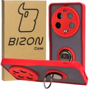 Kup Etui z uchwytem na palec Bizon Case Hybrid Ring do Xiaomi 13 Ultra przydymione z czerwoną ramką - BIZ3223 - {ean13} - Sklep Home Screen
