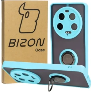 Kup Etui s úchytem na prst Bizon Case Hybrid Ring pro Xiaomi 13 Ultra kouřové s jasně modrým rámem - BIZ3224 - {ean13} - Sklep Home Screen