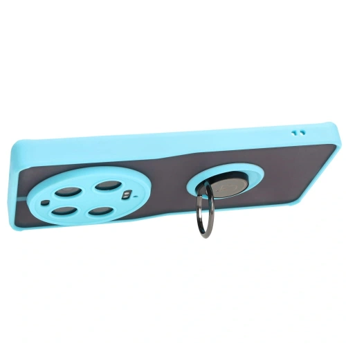 Kup Etui z uchwytem na palec Bizon Case Hybrid Ring do Xiaomi 13 Ultra przydymione z jasnoniebieską ramką - BIZ3224 - {ean13} - Sklep Home Screen