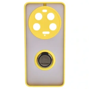 Kup Etui s úchopem na prst Bizon Case Hybrid Ring pro Xiaomi 13 Ultra kouřové s žlutým rámečkem - BIZ3225 - {ean13} - Sklep Home Screen