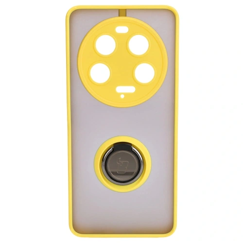 Kup Etui z uchwytem na palec Bizon Case Hybrid Ring do Xiaomi 13 Ultra przydymione z żółtą ramką - BIZ3225 - {ean13} - Sklep Home Screen