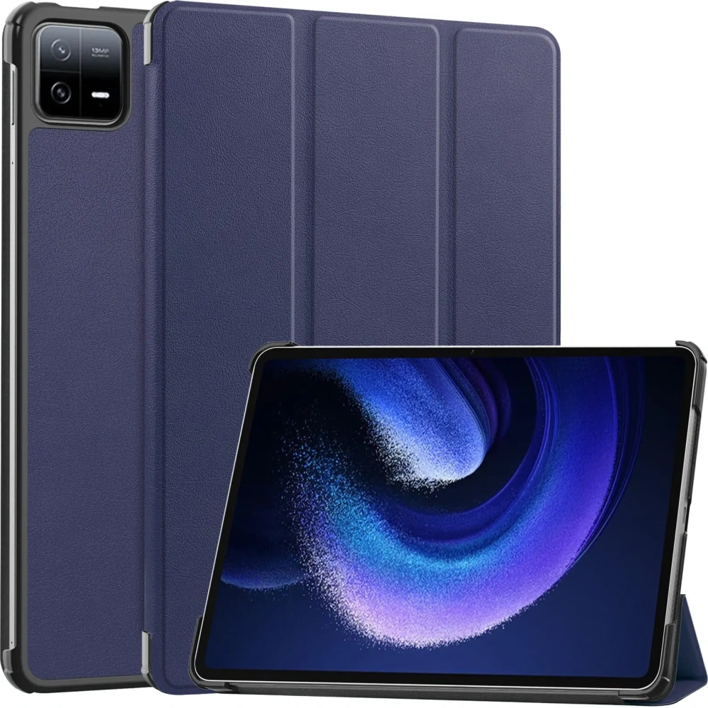 Etui Bizon Case Tab Croc do Xiaomi Pad 6 / Pad 6 Pro granatowe