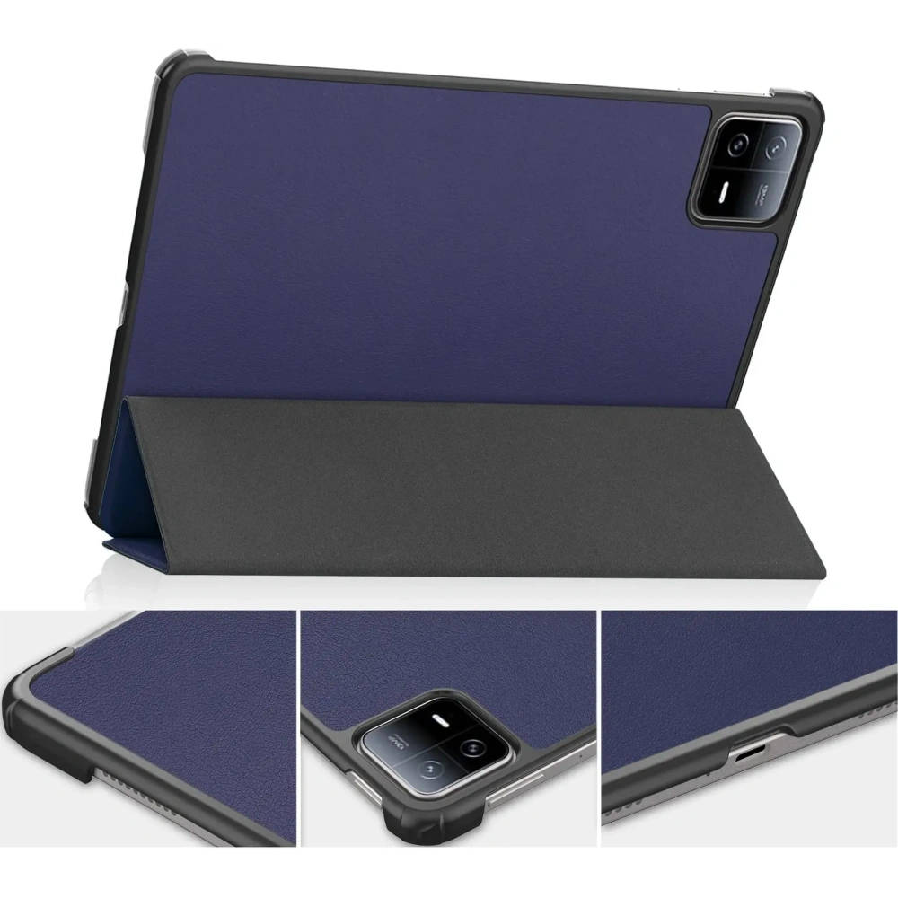 Etui Bizon Case Tab Croc do Xiaomi Pad 6 / Pad 6 Pro granatowe