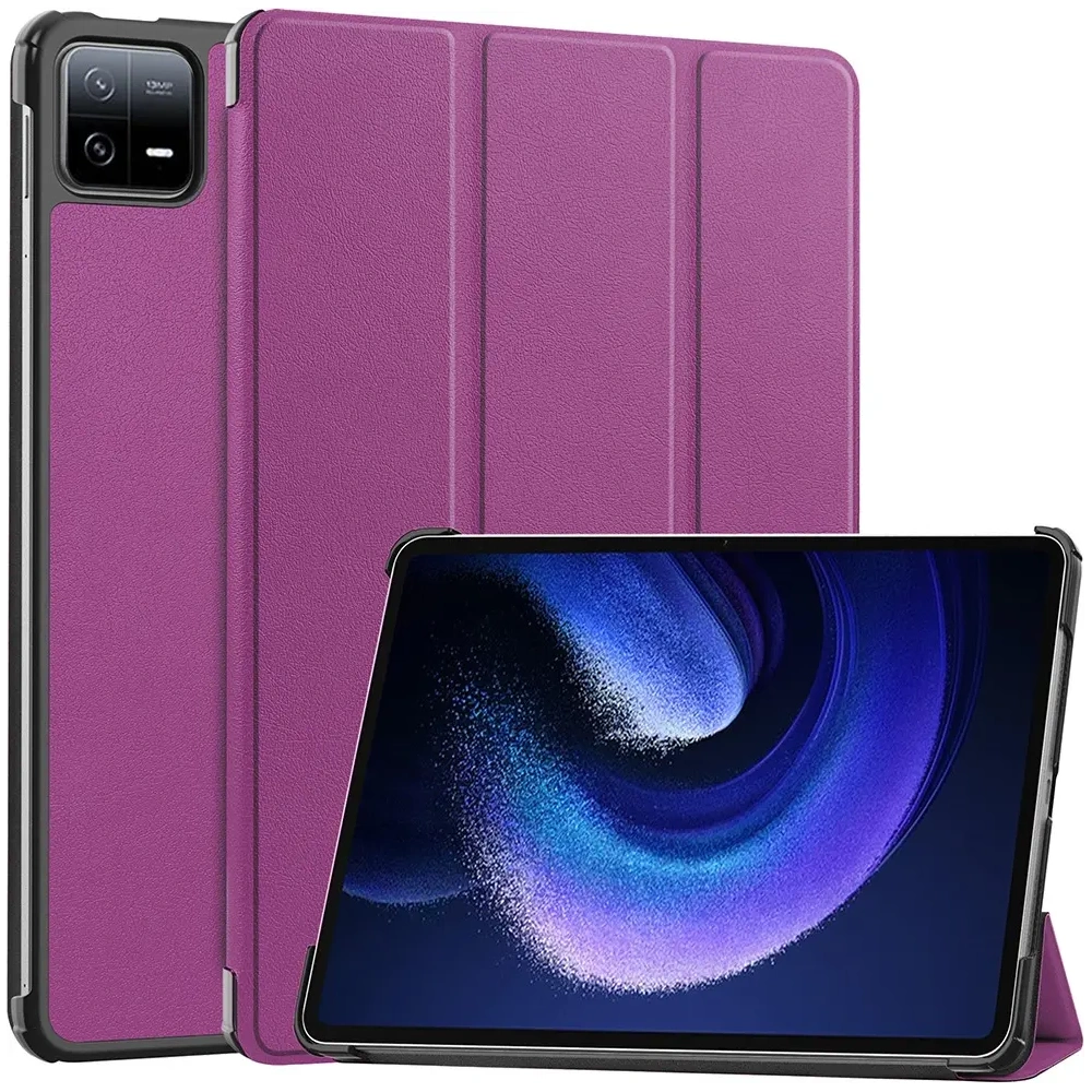 Etui Bizon Case Tab Croc do Xiaomi Pad 6 / Pad 6 Pro ciemnofioletowe