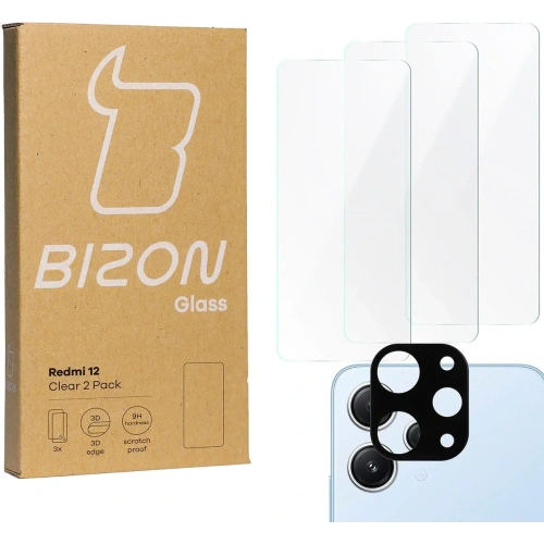 Kup BIZON Clear 3x sticlă de ecran + sticlă de cameră Xiaomi Redmi 12 - BIZ3231 - {ean13} - Sklep Home Screen