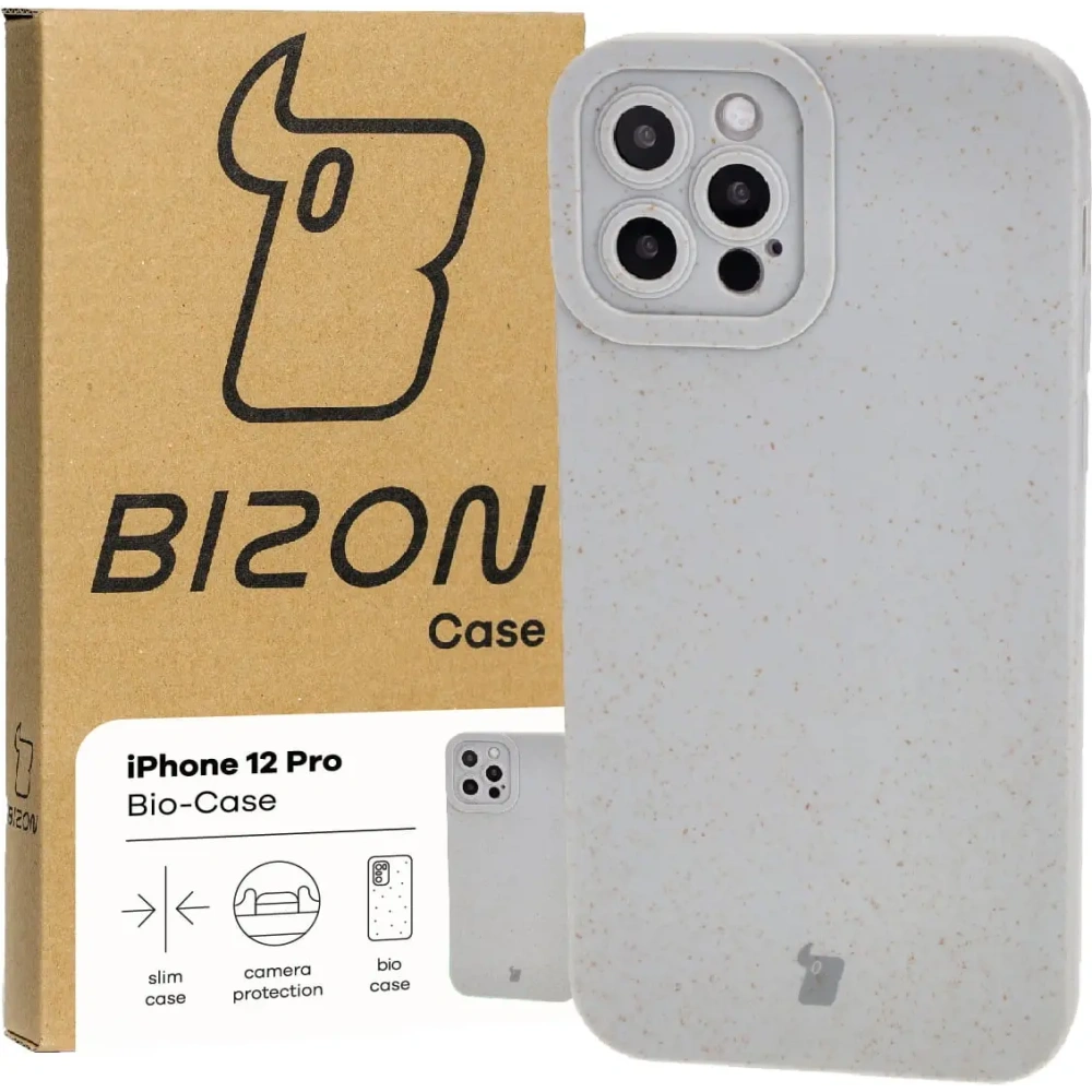 Ekologiczne etui Bizon Bio-Case do Apple iPhone 12 Pro szare