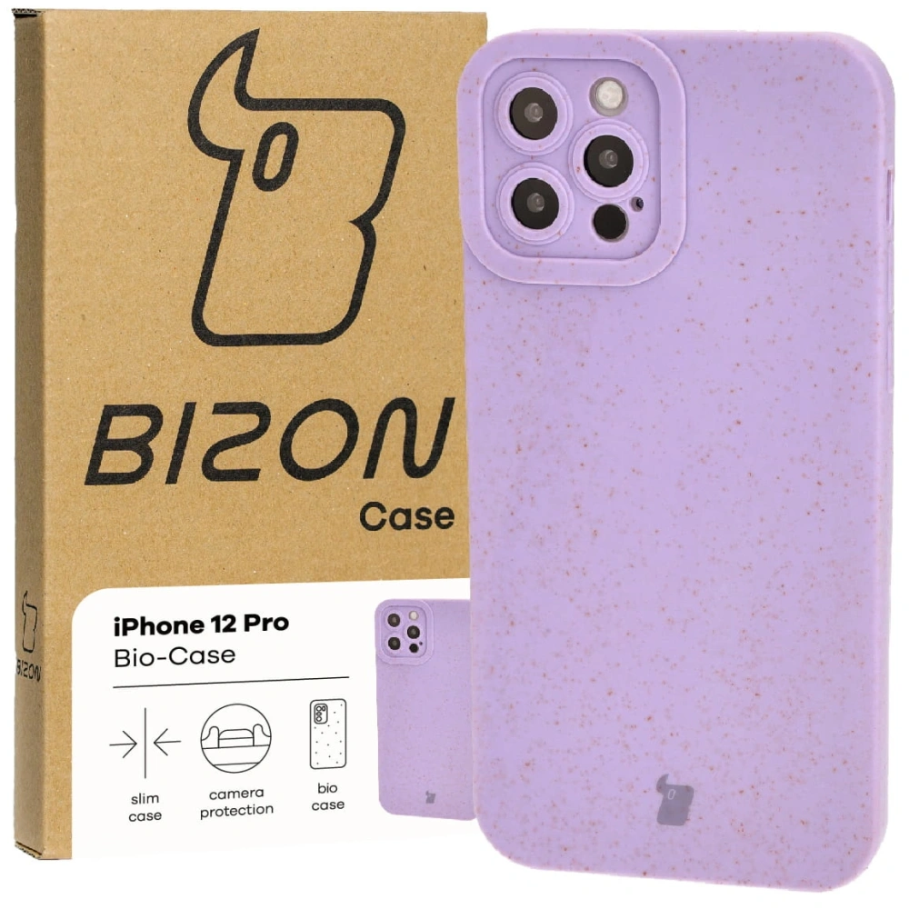 Ekologiczne etui Bizon Bio-Case do Apple iPhone 12 Pro fioletowe