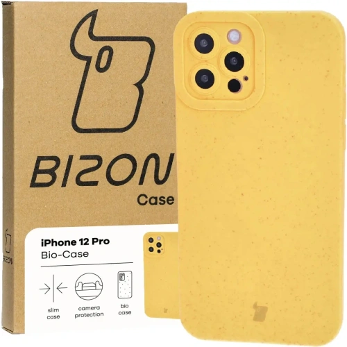 Kup Ekologiczne etui Bizon Bio-Case do Apple iPhone 12 Pro żółte - BIZ3239 - {ean13} - Sklep Home Screen