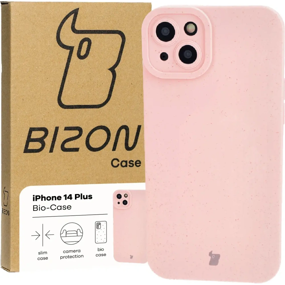 Ekologiczne etui Bizon Bio-Case do Apple iPhone 14 Plus różowe