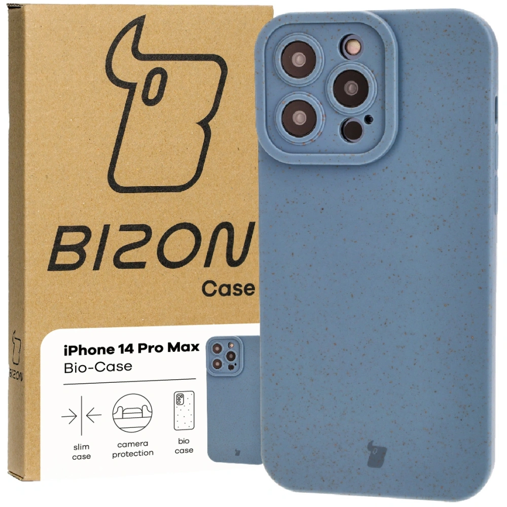 Ekologiczne etui Bizon Bio-Case do Apple iPhone 14 Pro Max niebieskie