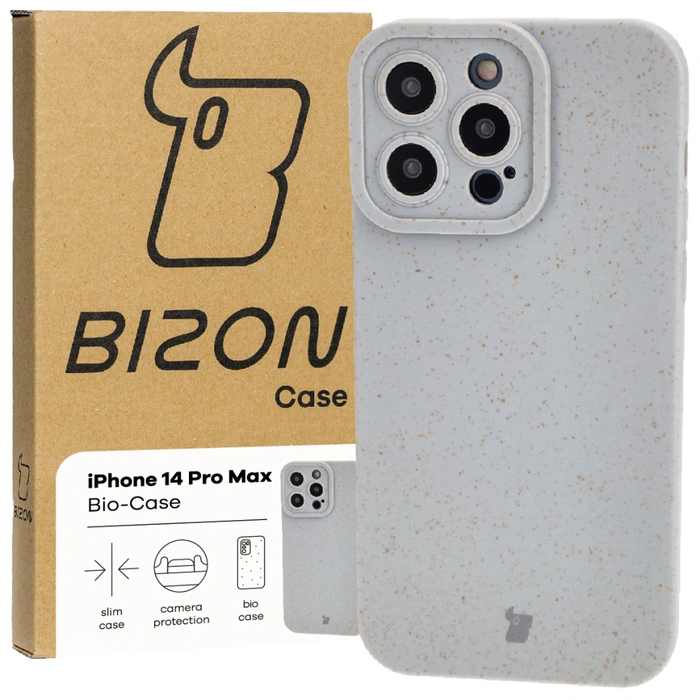 Ekologiczne etui Bizon Bio-Case do Apple iPhone 14 Pro Max szare