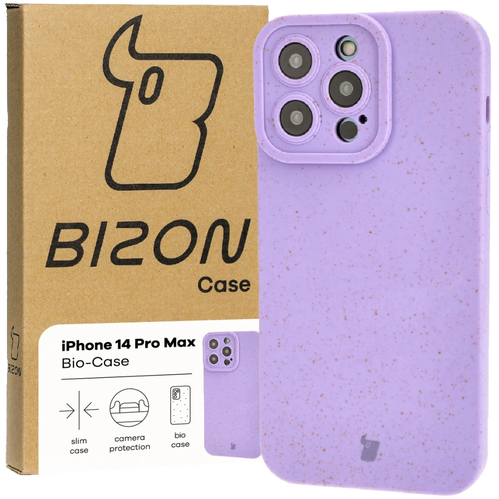 Ekologiczne etui Bizon Bio-Case do Apple iPhone 14 Pro Max fioletowe
