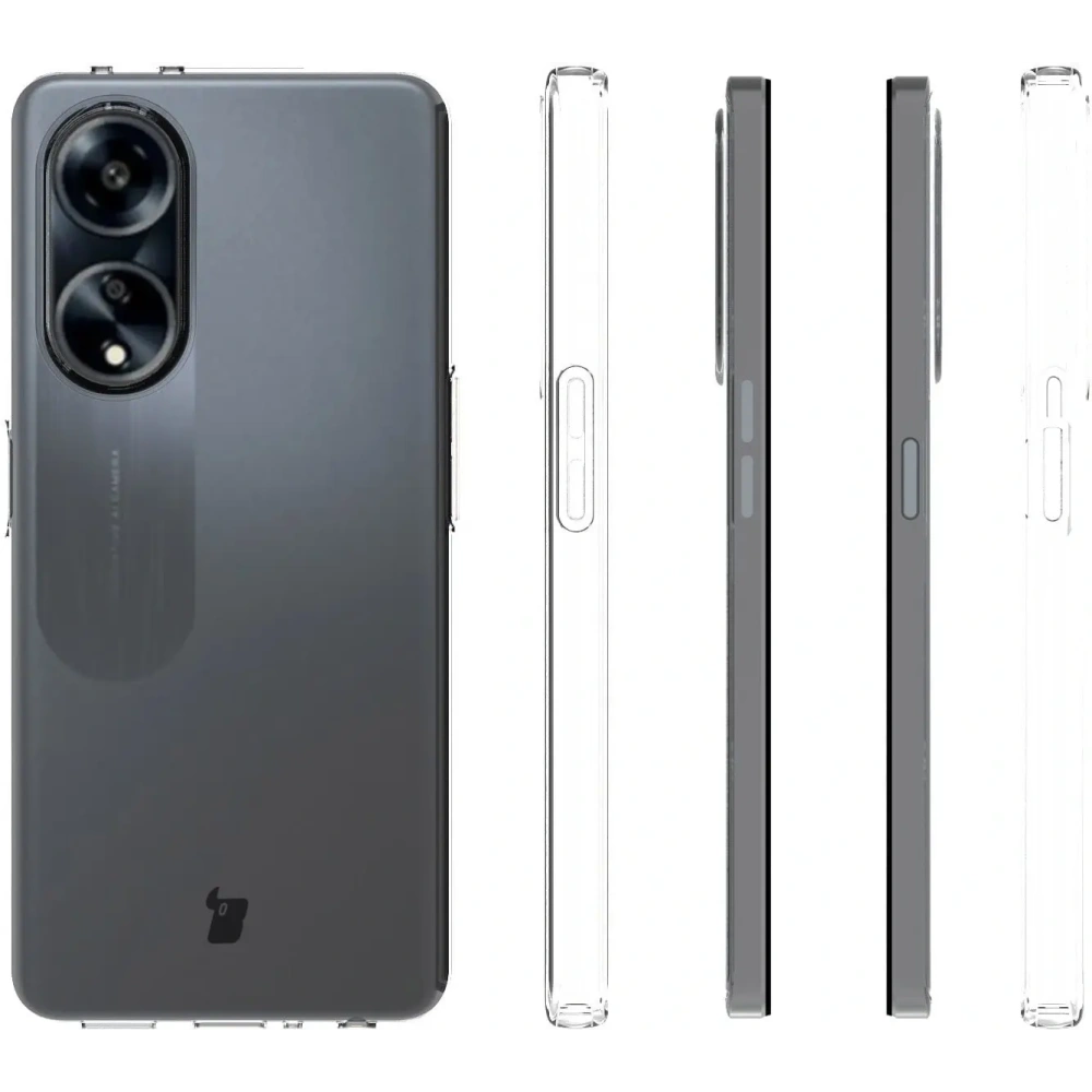 Etui + 2x szkło na ekran Bizon Case Clear Pack do Oppo A98 5G przezroczyste