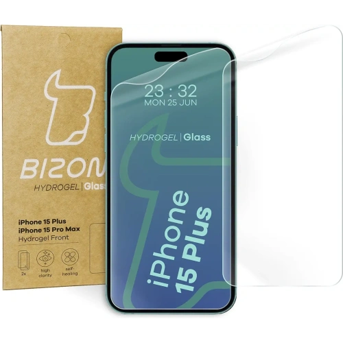 Buy Bizon Glass Hydrogel Front Apple iPhone 15 Plus / 15 Pro Max [2 PACK] - BIZ3270 - {ean13} - Home Screen Store Europe