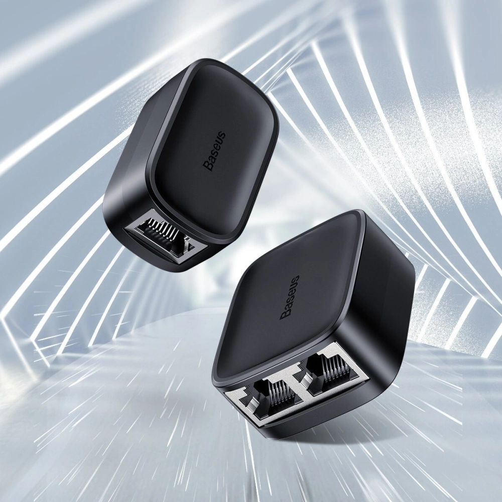 Łącznik, adapter RJ45 Baseus High Speed (czarny)