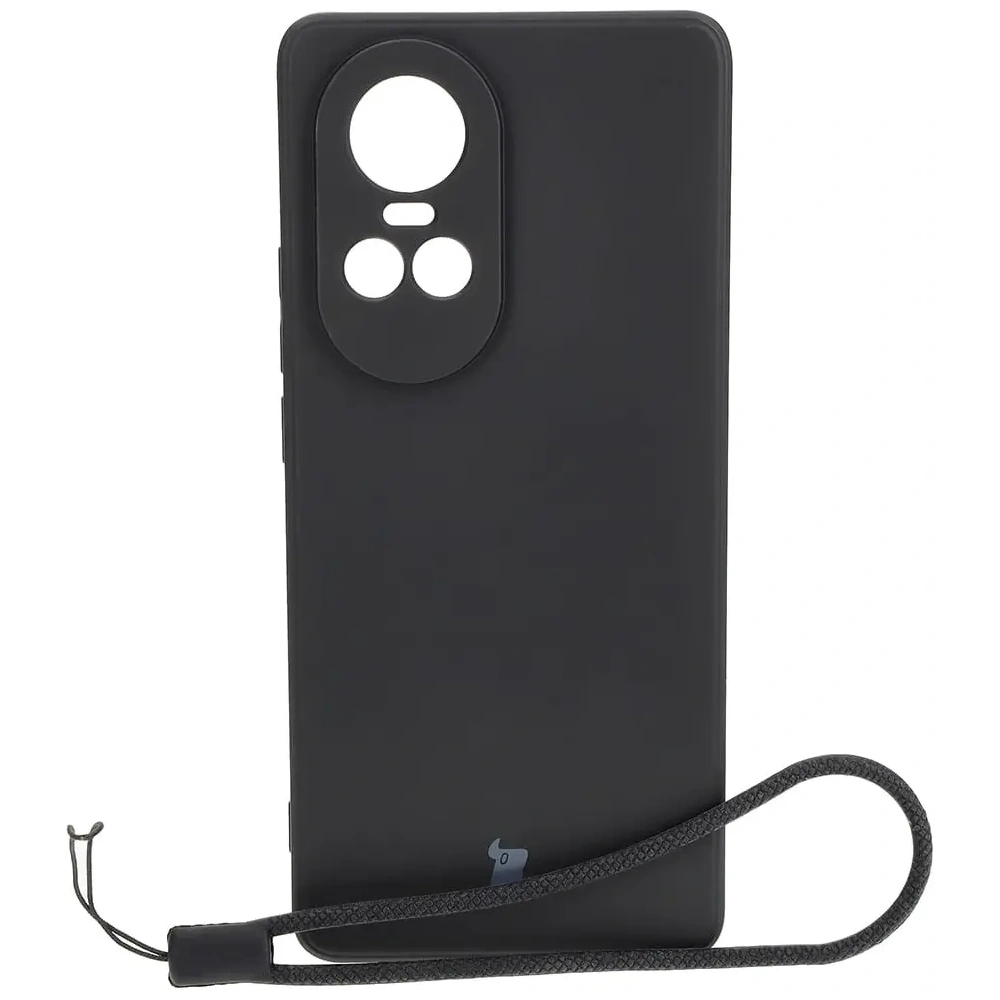 Etui Bizon Case Silicone Sq do Oppo Reno 10 5G czarne