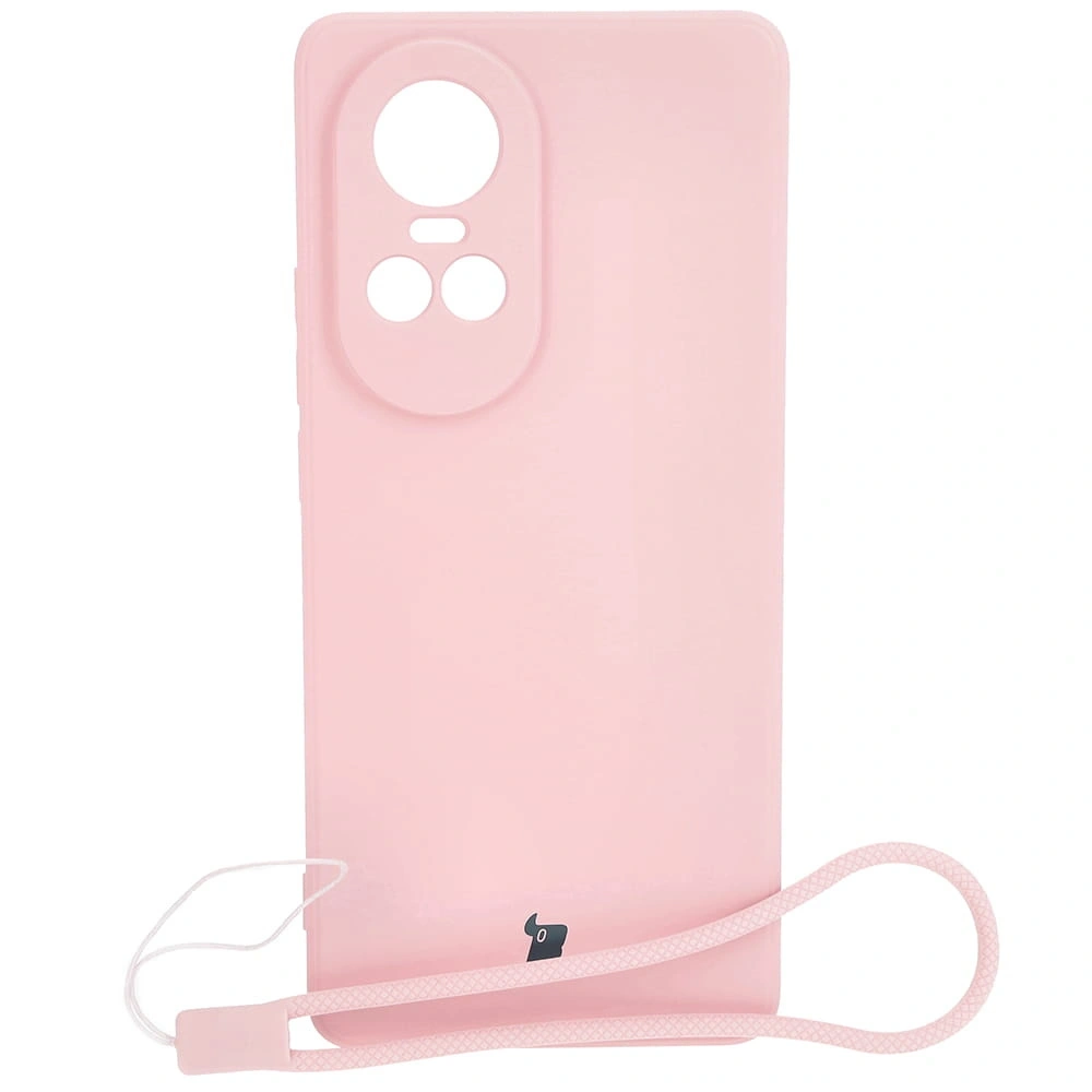 Etui Bizon Case Silicone Sq do Oppo Reno 10 5G jasnoróżowe