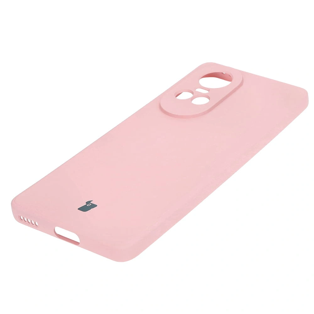Etui Bizon Case Silicone Sq do Oppo Reno 10 5G jasnoróżowe