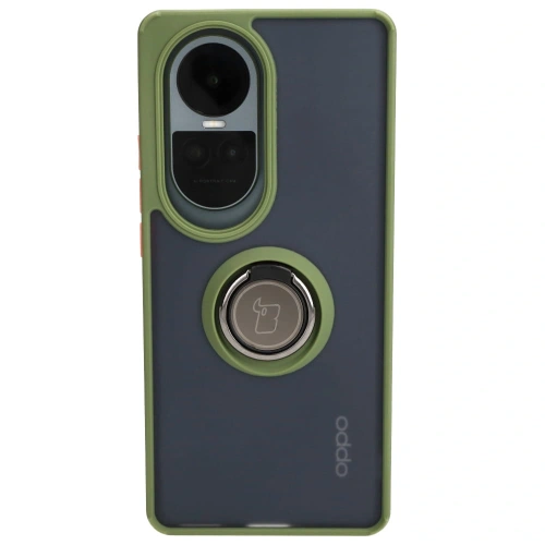Buy Bizon Case Hybrid Ring Oppo Reno10 / 10 Pro smoky with a green frame - BIZ3287 - {ean13} - Home Screen Store Europe