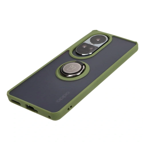 Buy Bizon Case Hybrid Ring Oppo Reno10 / 10 Pro smoky with a green frame - BIZ3287 - {ean13} - Home Screen Store Europe