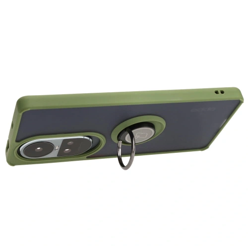 Buy Bizon Case Hybrid Ring Oppo Reno10 / 10 Pro smoky with a green frame - BIZ3287 - {ean13} - Home Screen Store Europe