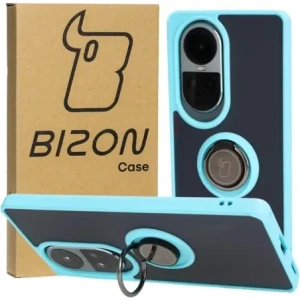 Kup Etui z uchwytem na palec Bizon Case Hybrid Ring do Oppo Reno10 / 10 Pro przydymione z jasnoniebieską ramką - BIZ3288 - {ean13} - Sklep Home Screen